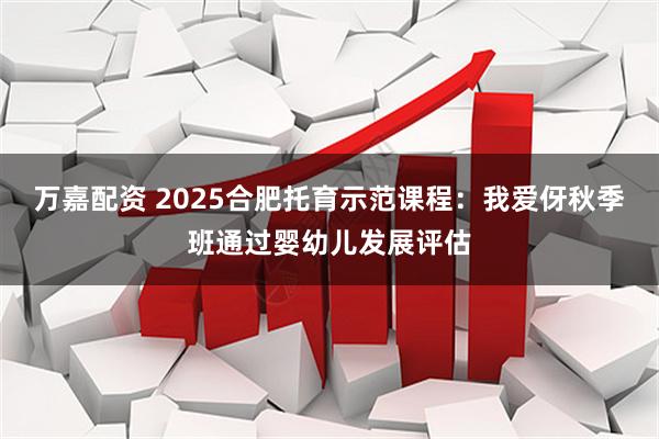 万嘉配资 2025合肥托育示范课程:我爱伢秋季班通过婴幼儿发展评估