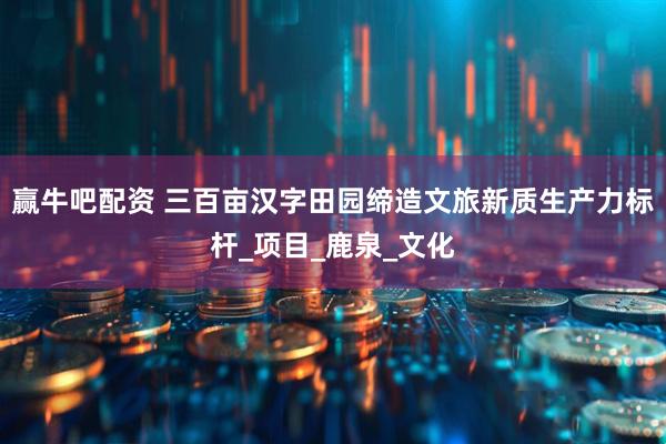赢牛吧配资 三百亩汉字田园缔造文旅新质生产力标杆_项目_鹿泉_文化