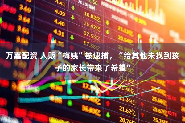 万嘉配资 人贩“梅姨”被逮捕，“给其他未找到孩子的家长带来了希望”